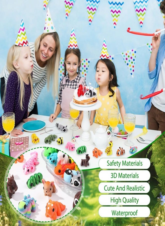 Celltestria 50Pcs Mini 3D Printed Animals for Kids Little 3D Printed Figurines for Party Favors Gifts Exchange Flexible Articulated Fidget Toys for Classroom Prize Rewards Goodie Bags - Image 4
